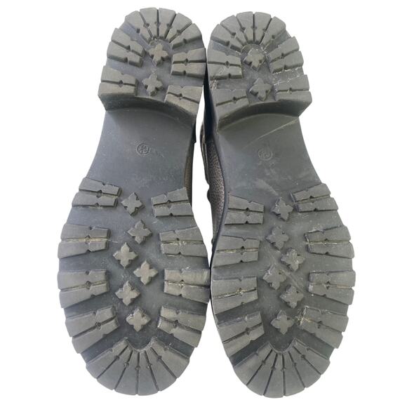 MIA Women's Lindsey Gray Knit Cuffed Ankle Boot Chunky Hiking Combat Size 6.5 - Picture 9 of 12